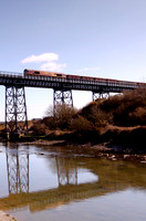 66079 "James Nightall G.C" passes over the Black Bridge.