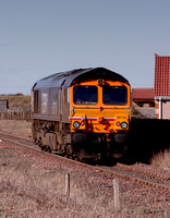 GBRf 66724 "Chinook" passes though froumer Cambois Depot.